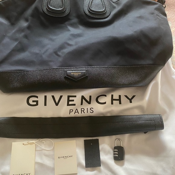 Givenchy Nightingale top handles satchel in Black w/mixed fabric 23”x13”x7” NWT - Picture 6 of 11